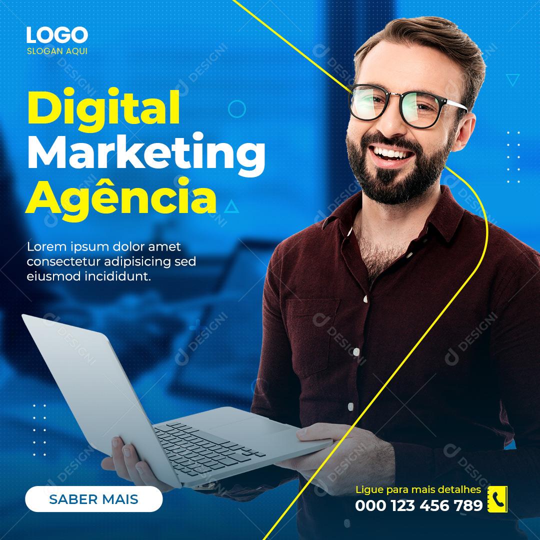 Digital Marketing Agências Social Media PSD Editável