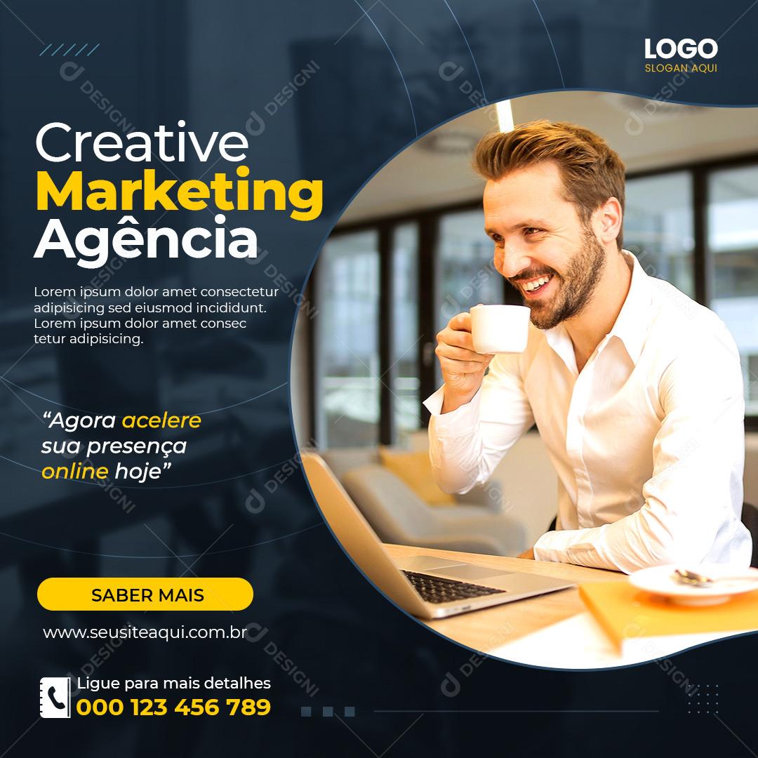 Social Media Creative Agência Online Marketing PSD Editável