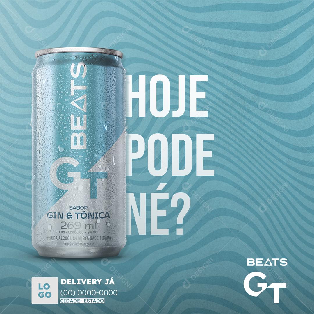 Hoje Pode Né Cerveja Skol Beats Social Media PSD Editável