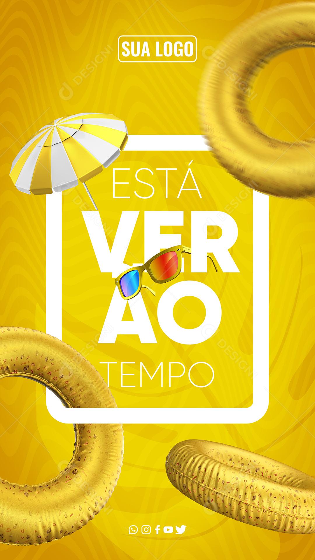 Social Media É Horário De Verão Está Tempo PSD Editável
