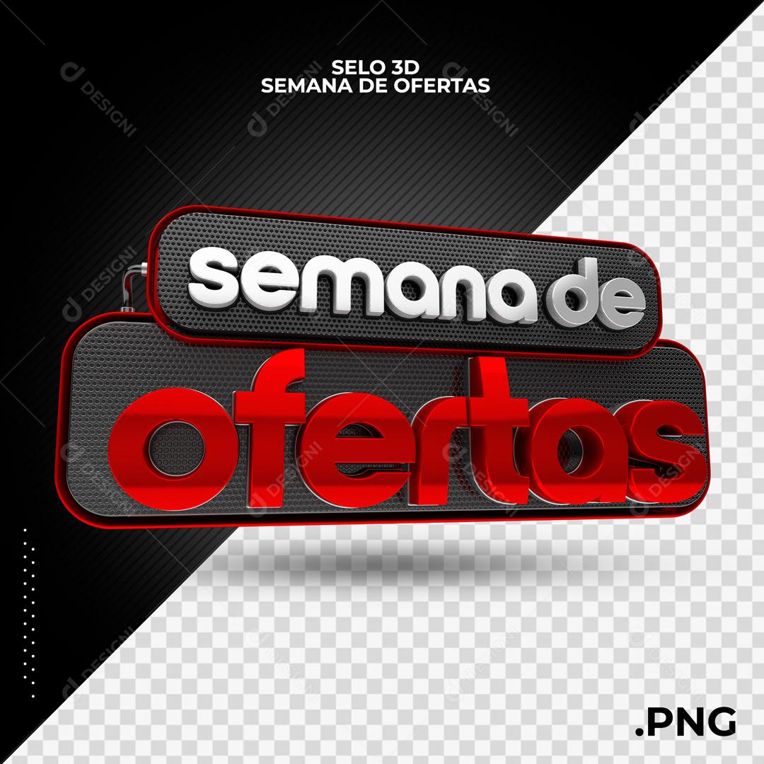 Semana de Ofertas Selo 3D Para Composição PSD