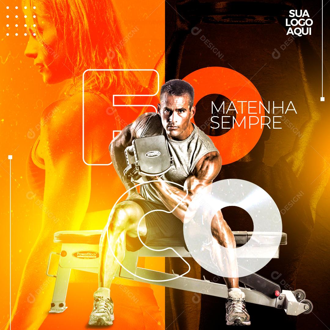 Mantenha Sempre o Foco Social Media PSD Editável