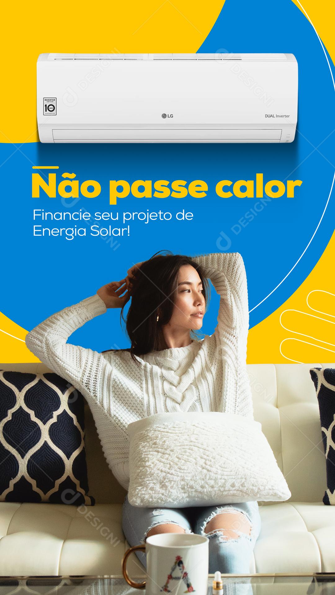 Don't Pass the Heat Finance the Solar Energy Project Social Media Editable PSD