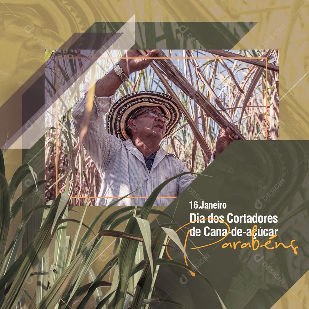 16 De Janeiro Dia Dos Cortadores De Cana De Açúcar Social Media PSD Editável