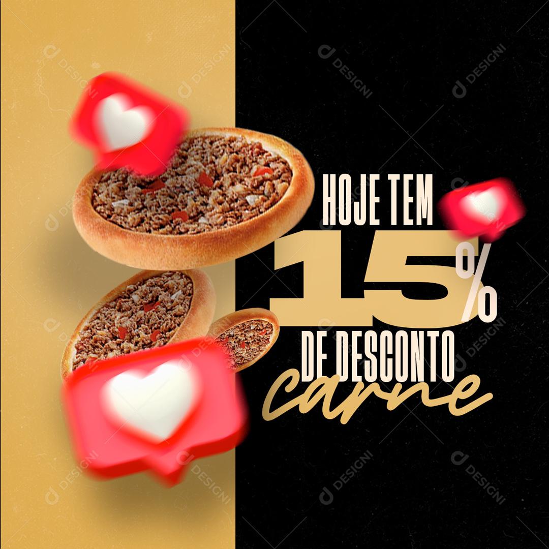 Hoje Tem 15% De Desconto Esfria De Carne Social Media PSD Editável