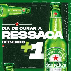 Dia de Curar a Ressaca Bebendo +1 Heineken Social Media PSD Editável