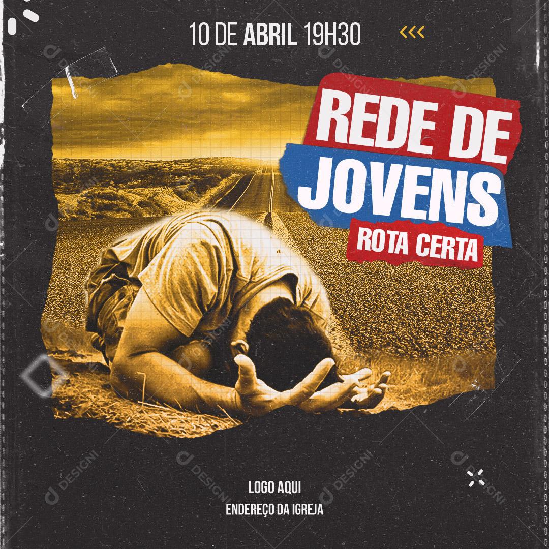 Rede De Jovens Rota Certa Social Media PSD Editável
