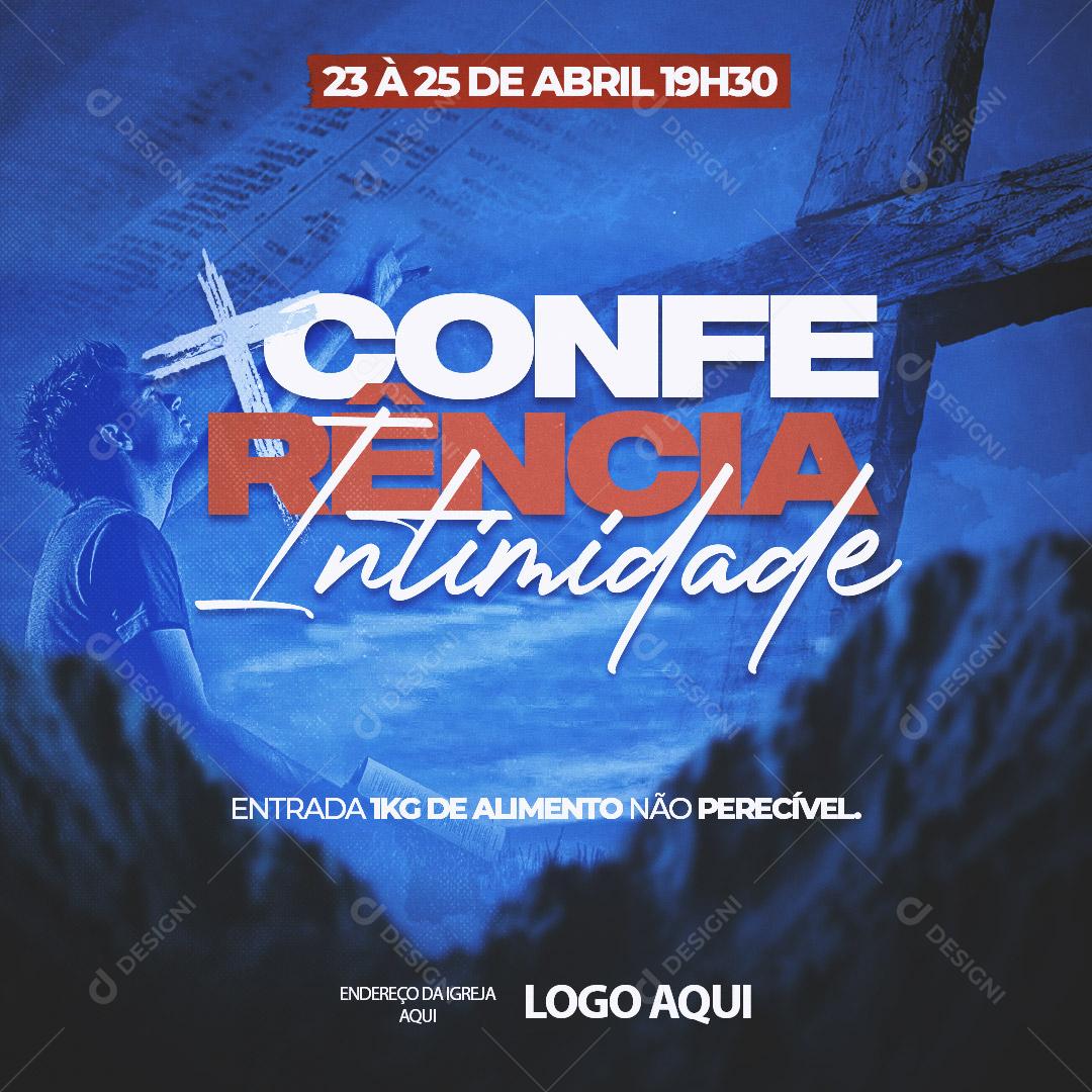 Conferencia Gospel Intimidade Social Media PSD Editável