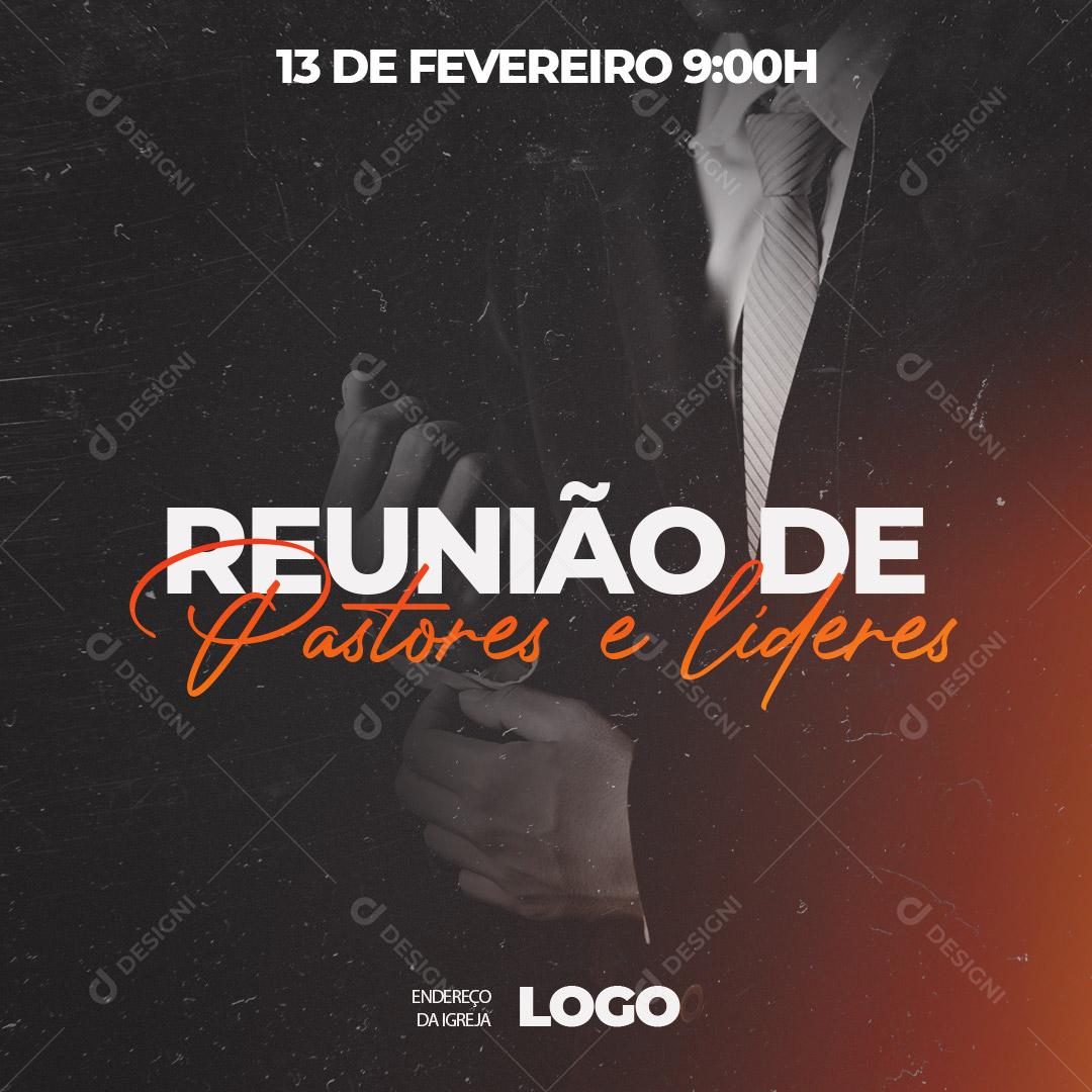 Reunião De Pastores E Lideres Social Media PSD Editável