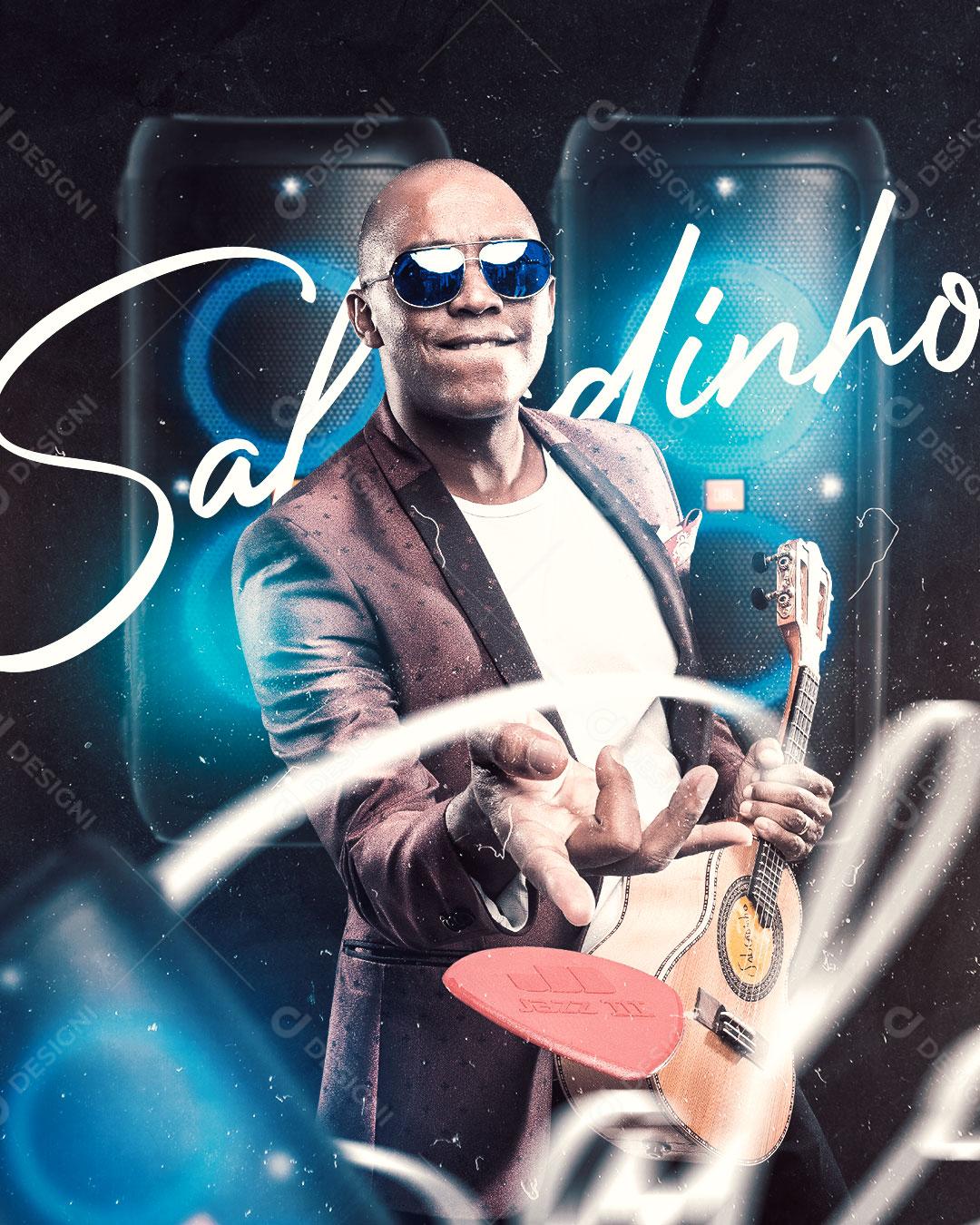 Flyer Cantor Salgadinho Social Media PSD Editável