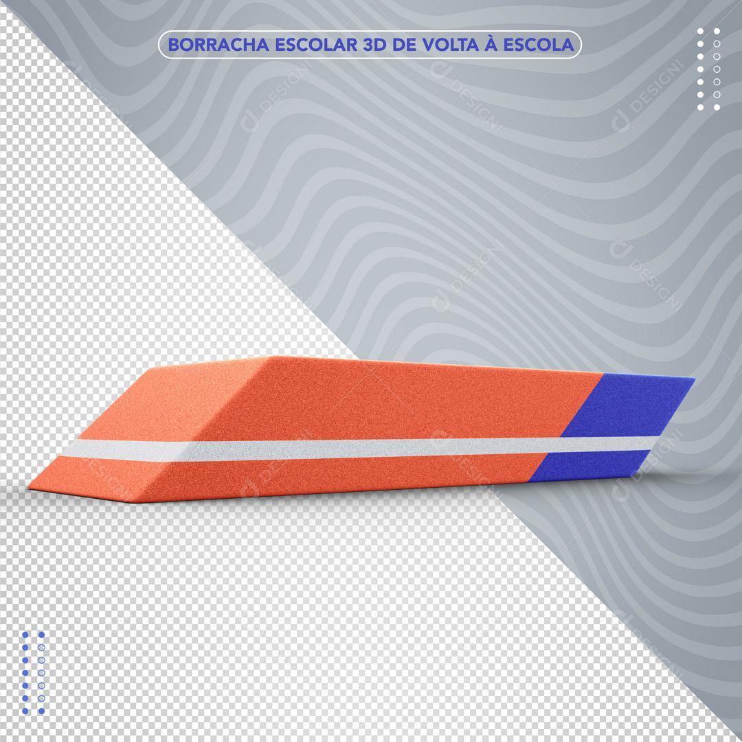 Elemento 3D Para Composição Borracha Escolar PSD Editável