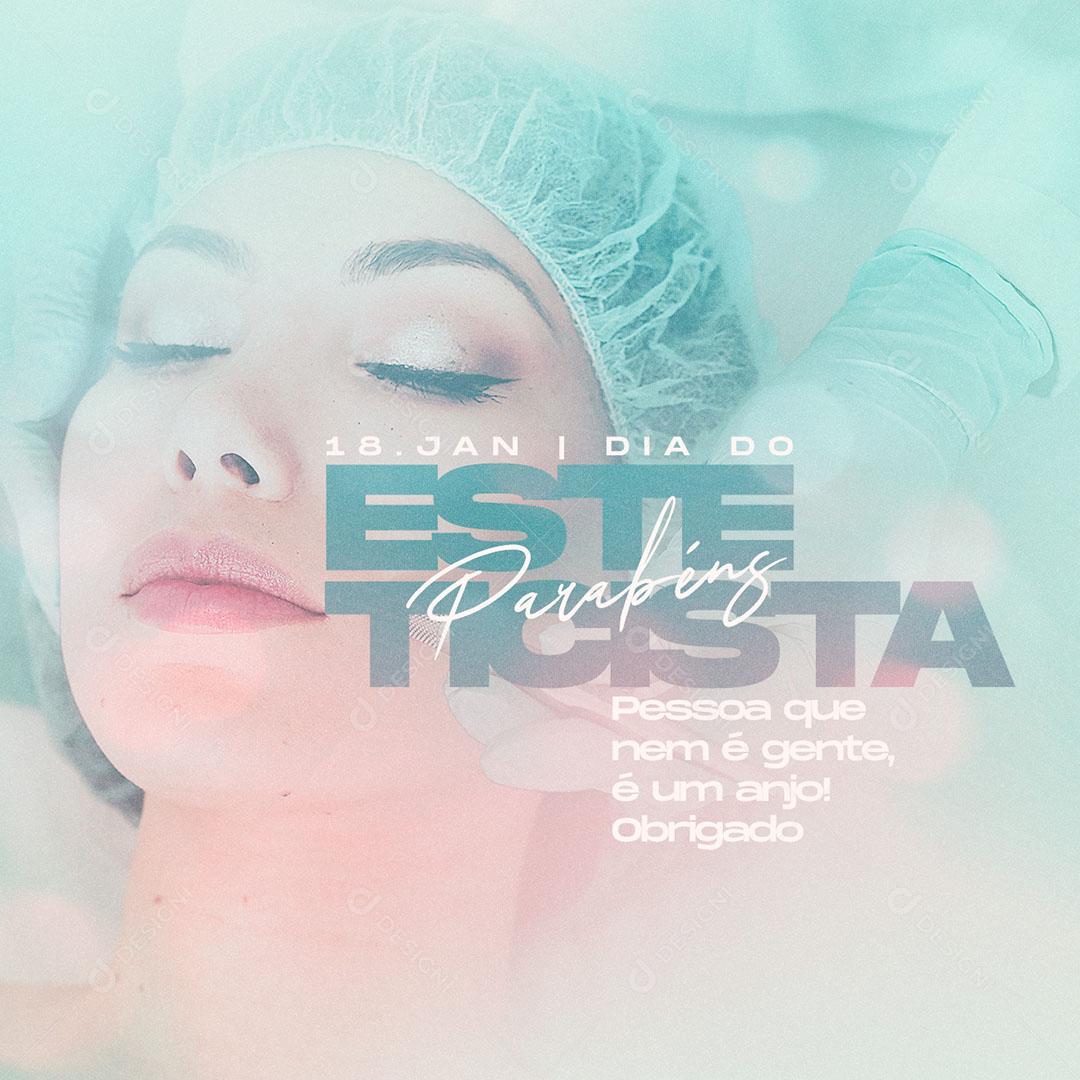 January 18 Beautician's Day Social Media Editable PSD