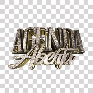 Agenda Aberta Texto 3D PNG Transparente Sem Fundo