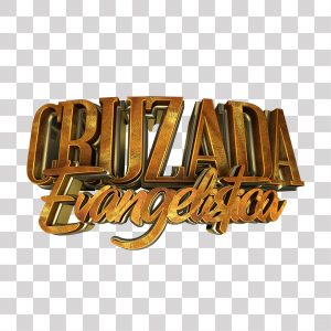 Cruzada Evangelistica Texto 3D PNG Transparente Sem Fundo