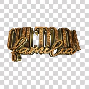 Culto Da Família Texto 3D PNG Transparente Sem Fundo