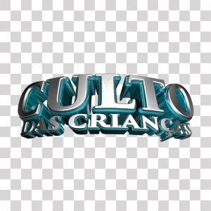 Culto Das Crianças Texto 3D PNG Transparente Sem Fundo