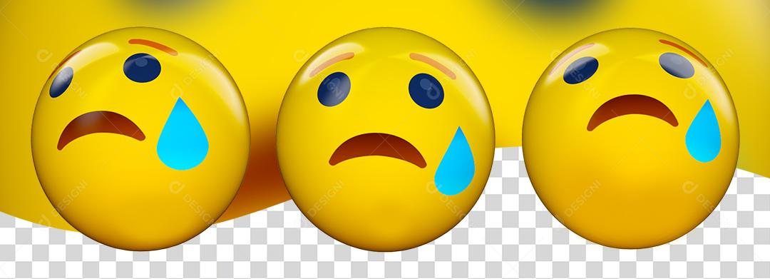 Emoji Rosto Com Expressão Triste Cara De Choro PNG Transparente