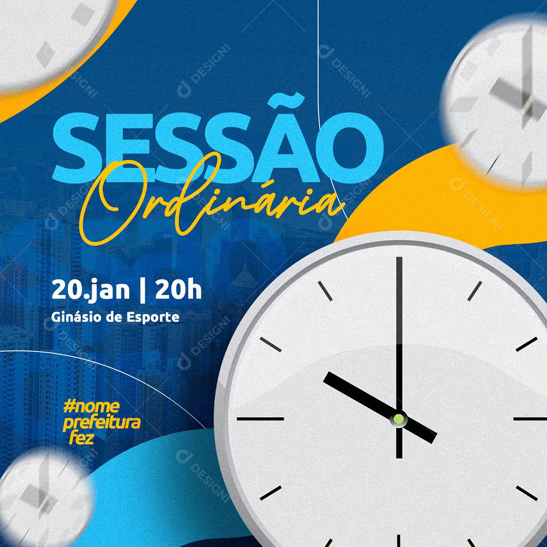 Social Media Prefeituras Sessão Ordinária PSD Editável