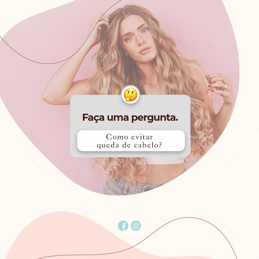 Social Media Clínica De Estética Caixa De Perguntas PSD Editável