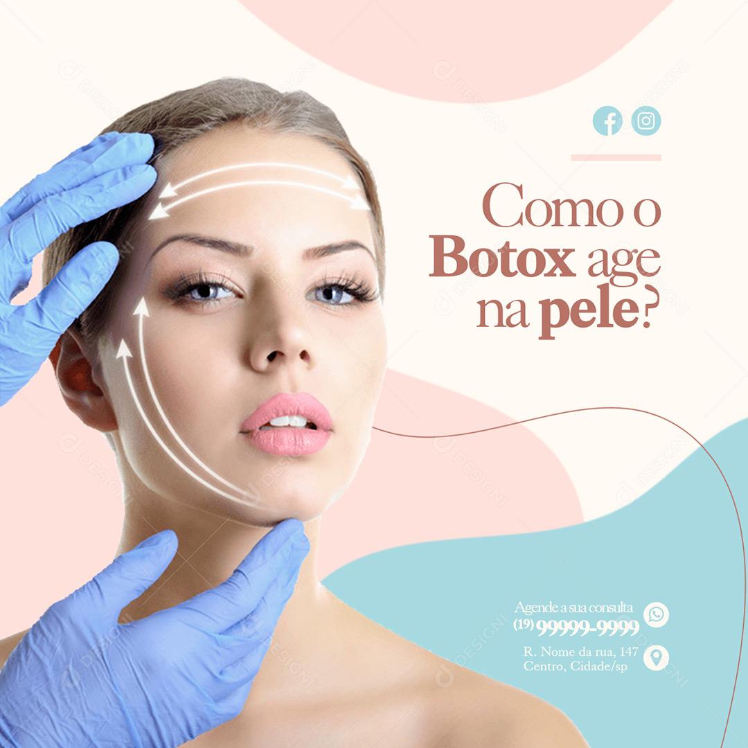 Clínica De Estética Como O Botox Age Na Pele Social Media PSD