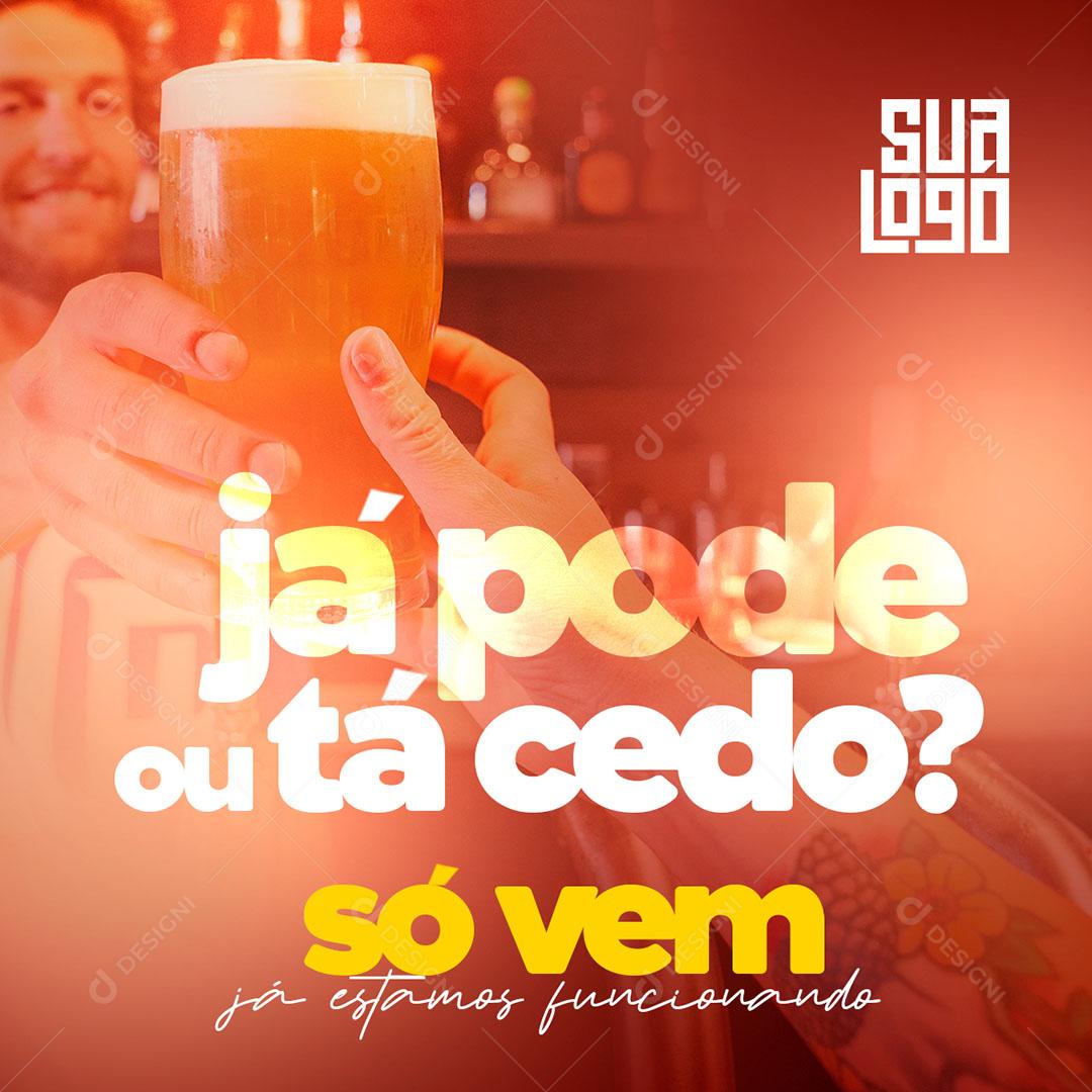 Template Para Social Media Bar Já Pode Delivery PSD Editável