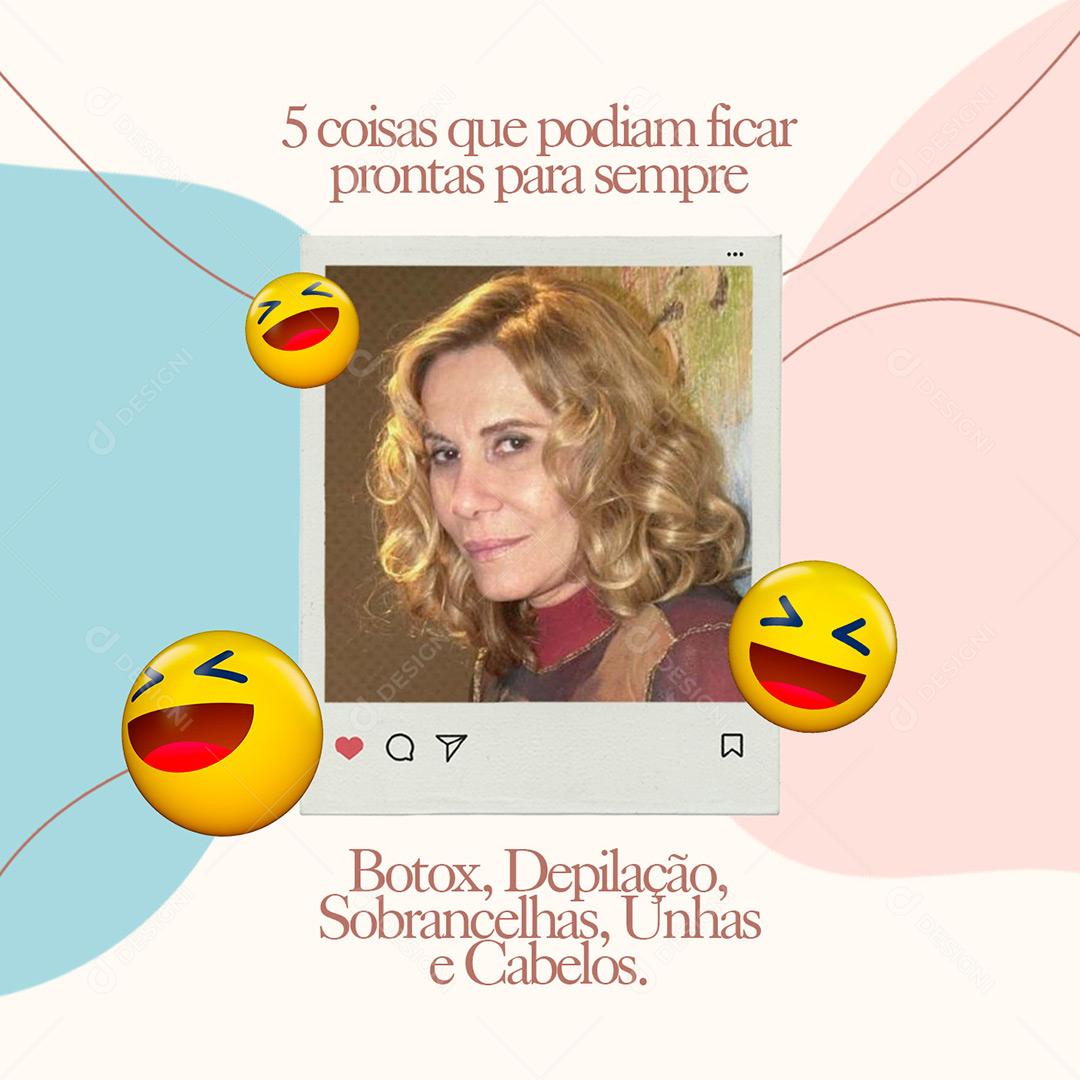 Social Media Clínica De Estética Botox Depilação Sobrancelhas PSD Editável