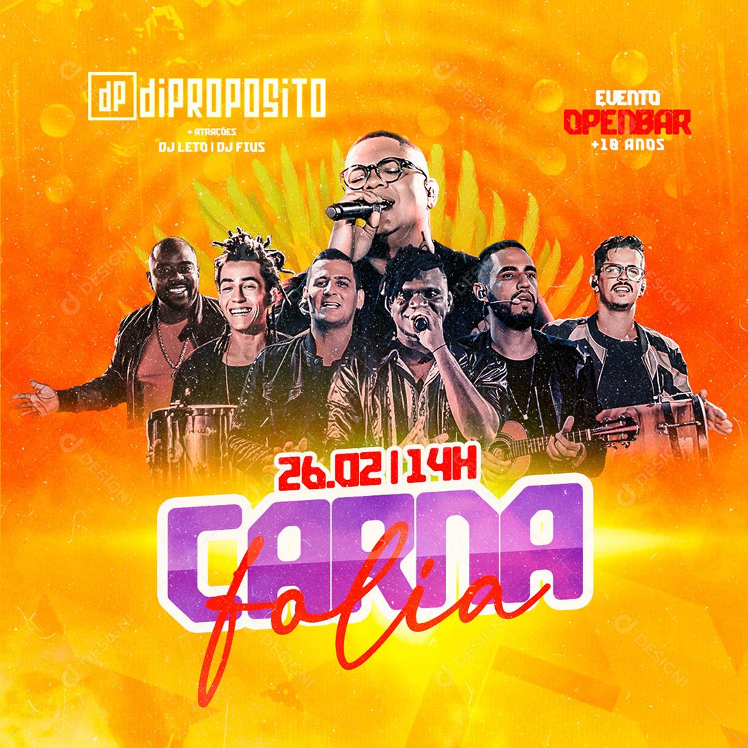 Social Media Carna Folia Di Proposito Agenda Flyers PSD Editável