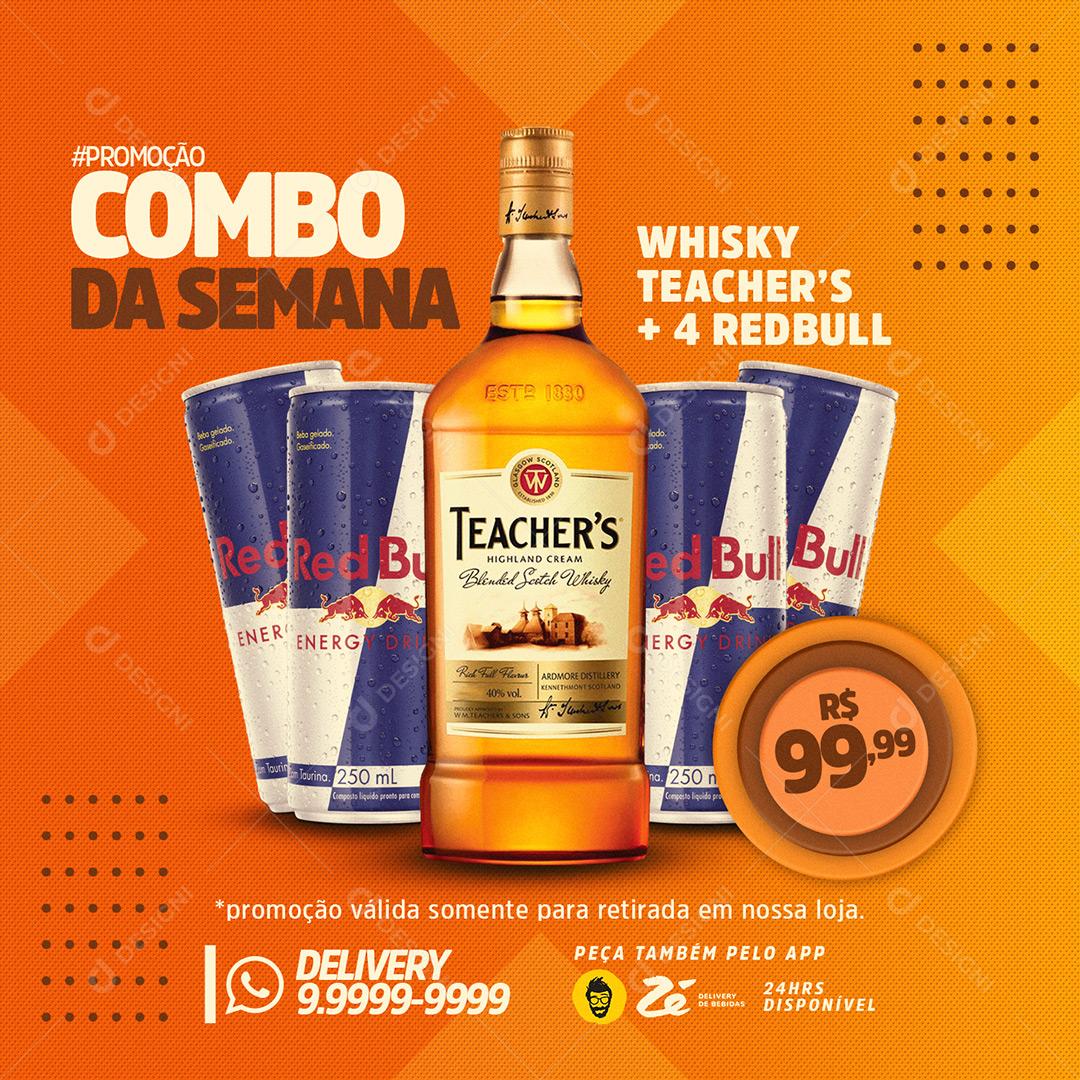 Social Media Combo Da Semana Whisky E Red Bull PSD Editável