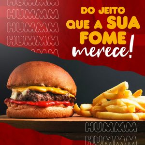 Hamburgueria Do Jeito Que a Sua Fome Merece Social Media PSD Editável