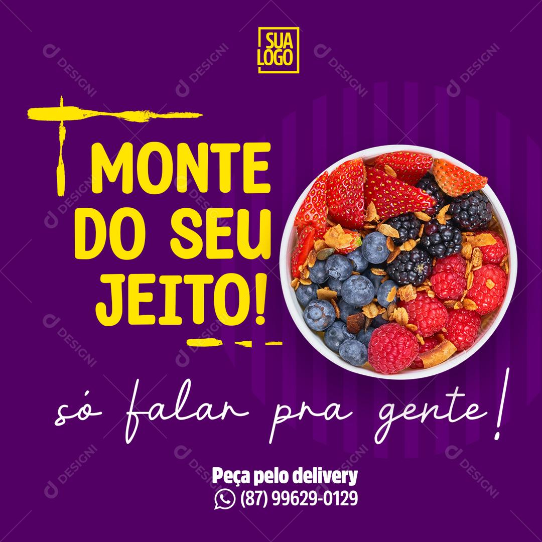 Mostre Do Seu Jeito Só Falar Pra Gente Social Media PSD Editável