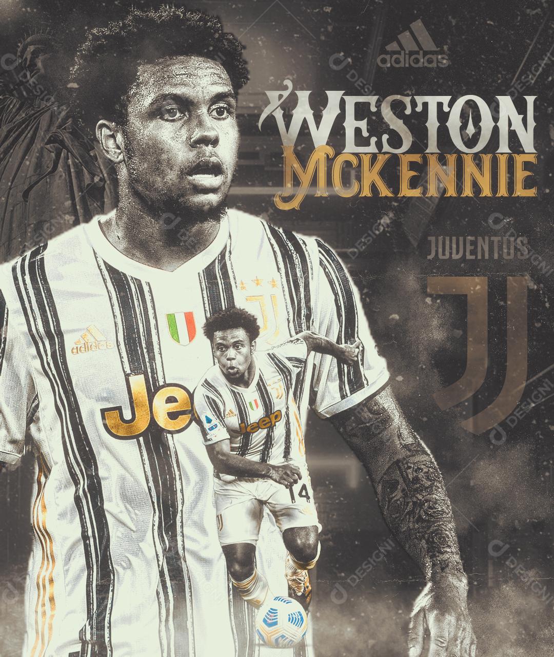 Flyer Jogador De Futebol Weston Mckennie Social Media PSD Editável