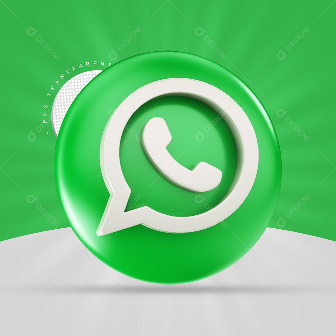WhatsApp 3D Icon For Composition PSD