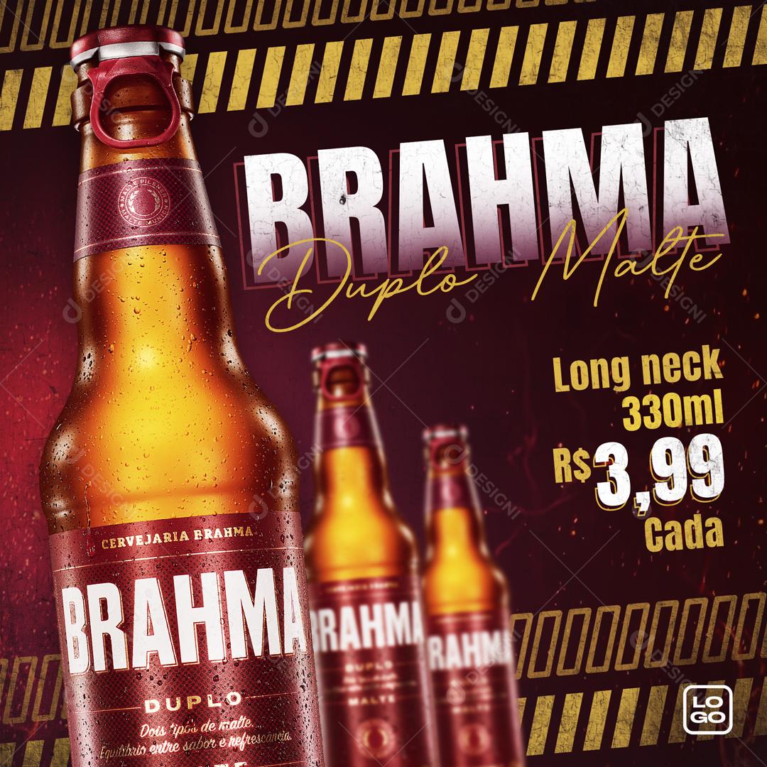 Brahma Duplo Malte Long Neck Social Media PSD Editável