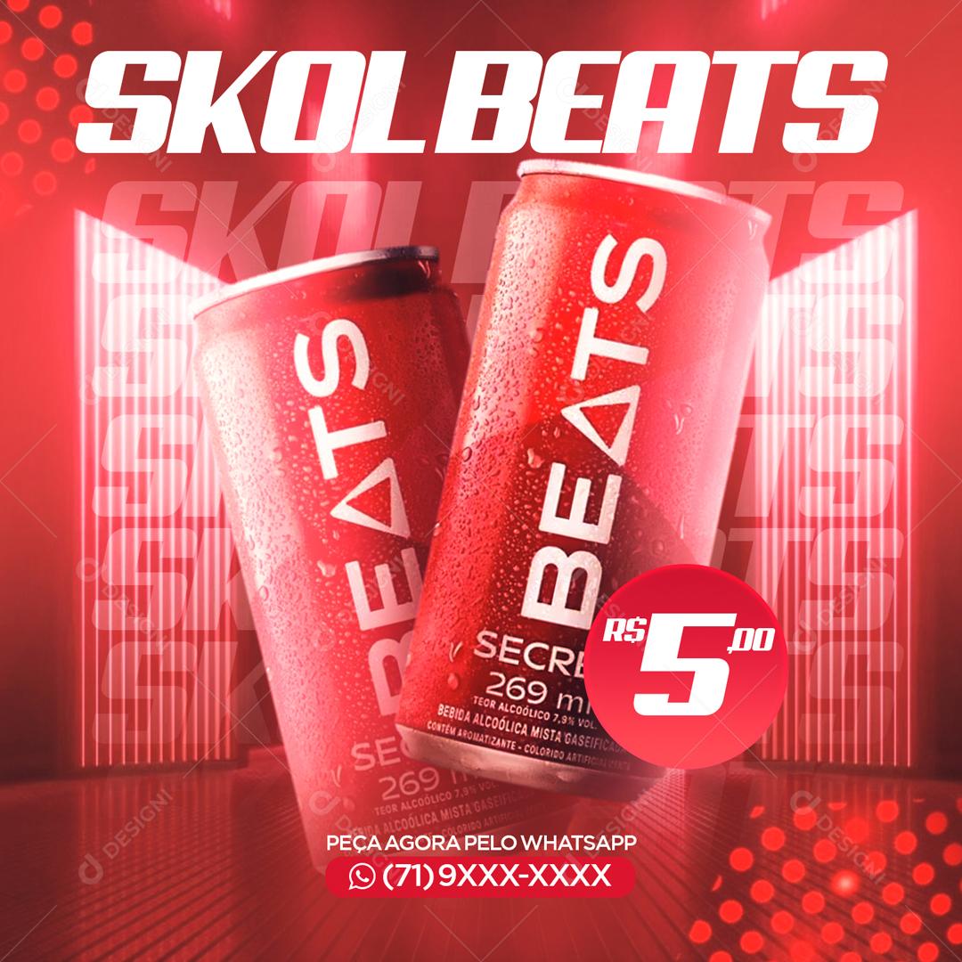 Skol Beats Secret Peça Agora A Sua Social Media PSD Editável