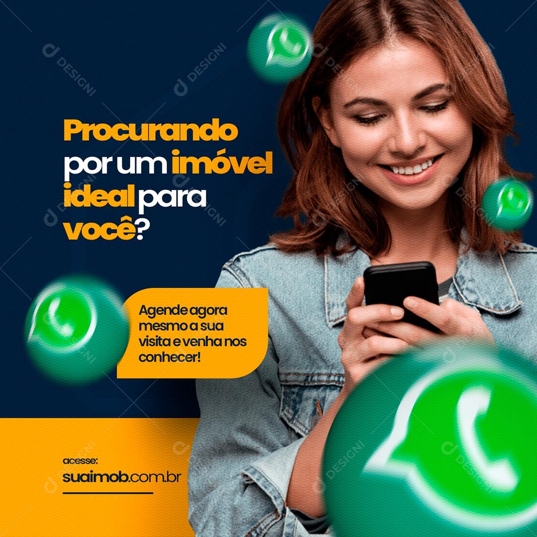 Social Media Procurando Por Um Imóvel ideal Para Você Imobiliaria PSD Editável