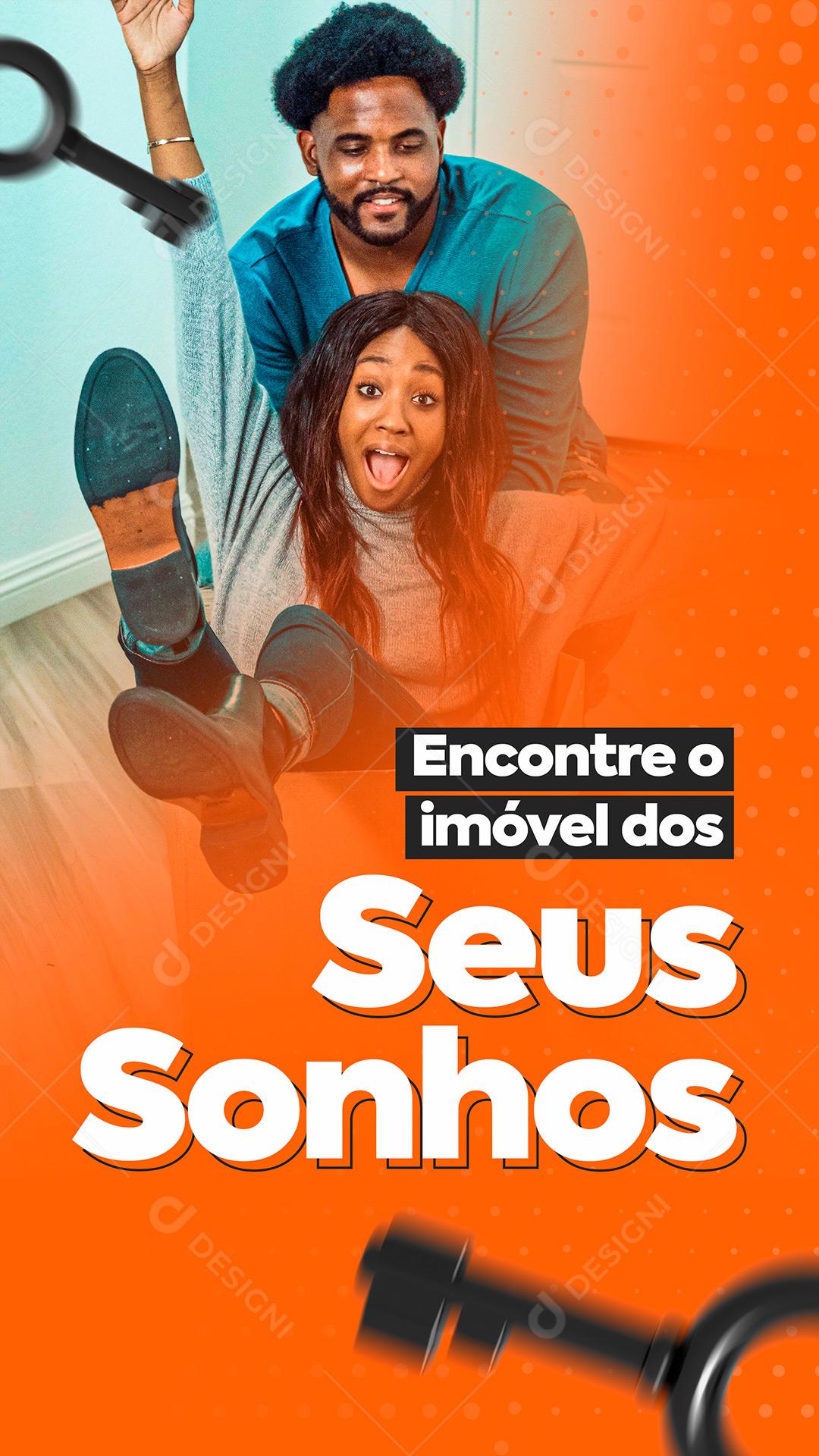 Social Media Story Encontre o Imóvel dos Seus Sonhos PSD Editável