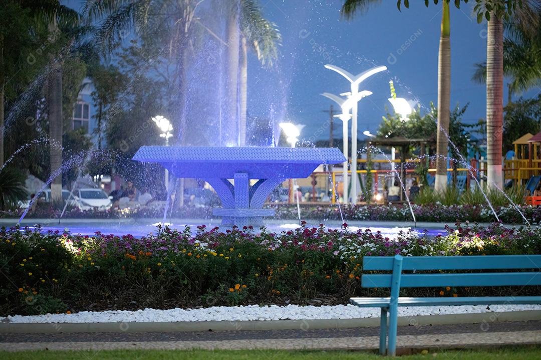 Fonte da Praça São José no centro de Cassilandia