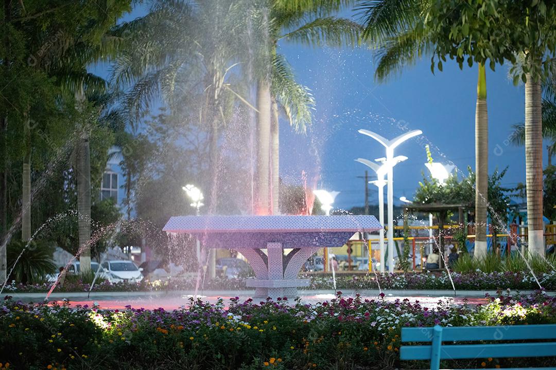 Fonte da Praça São José no centro de Cassilandia