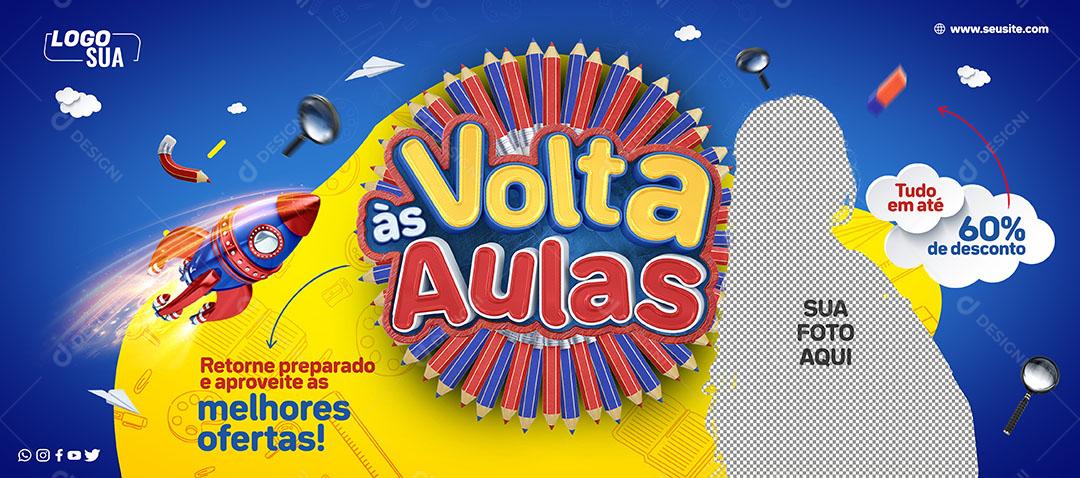 Banner Volta Ás Aulas De Forma Mais Econômica Social Media PSD Editàvel