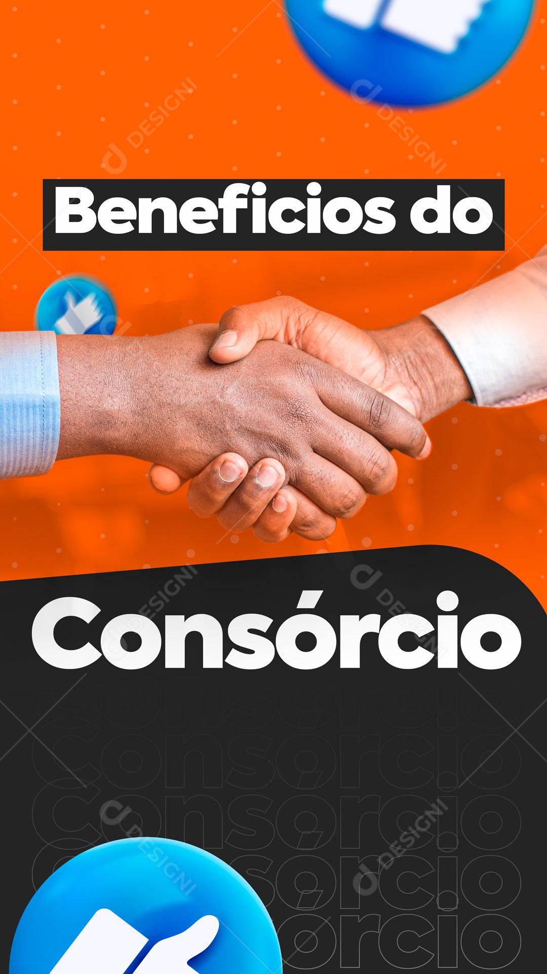 Benefícios Do Consórcio De Imóveis Social Media PSD Editável