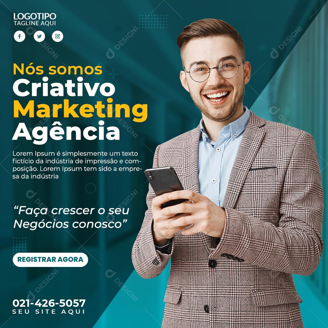 Nós Somos Criativo Marketing Agência Social Media PSD Editável