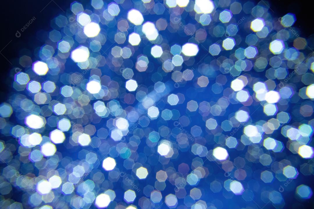 Bokeh abstrato criativo azul no fundo