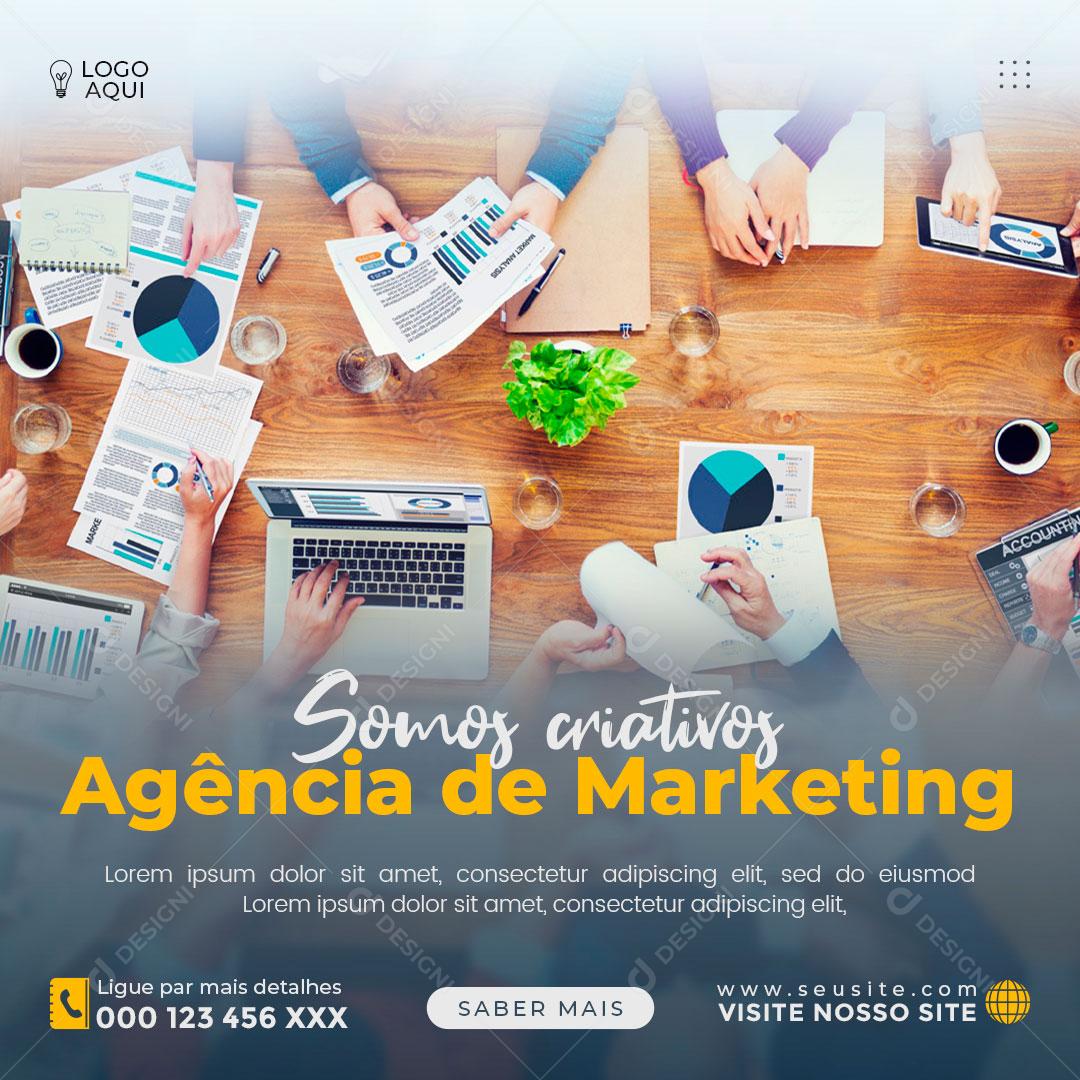 Social Media Template Marketing Somos Criativos Agência PSD Editável