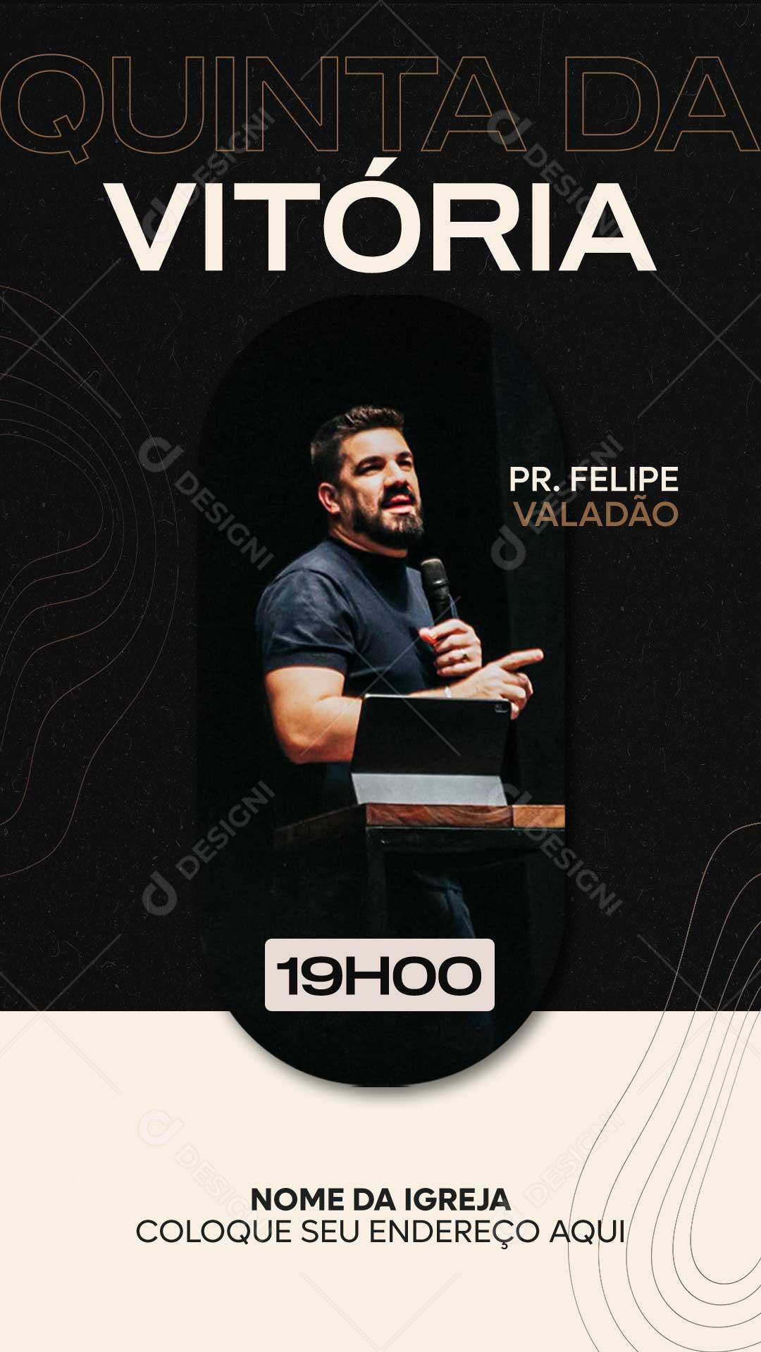 Social Media Quinta Da Vitória Pr Felipe Valadão PSD Editável
