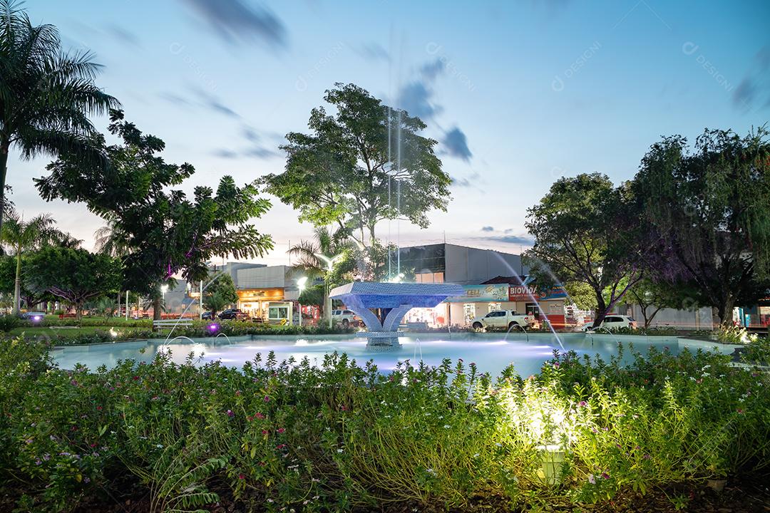 Fonte da Praça São José no centro de Cassilandia