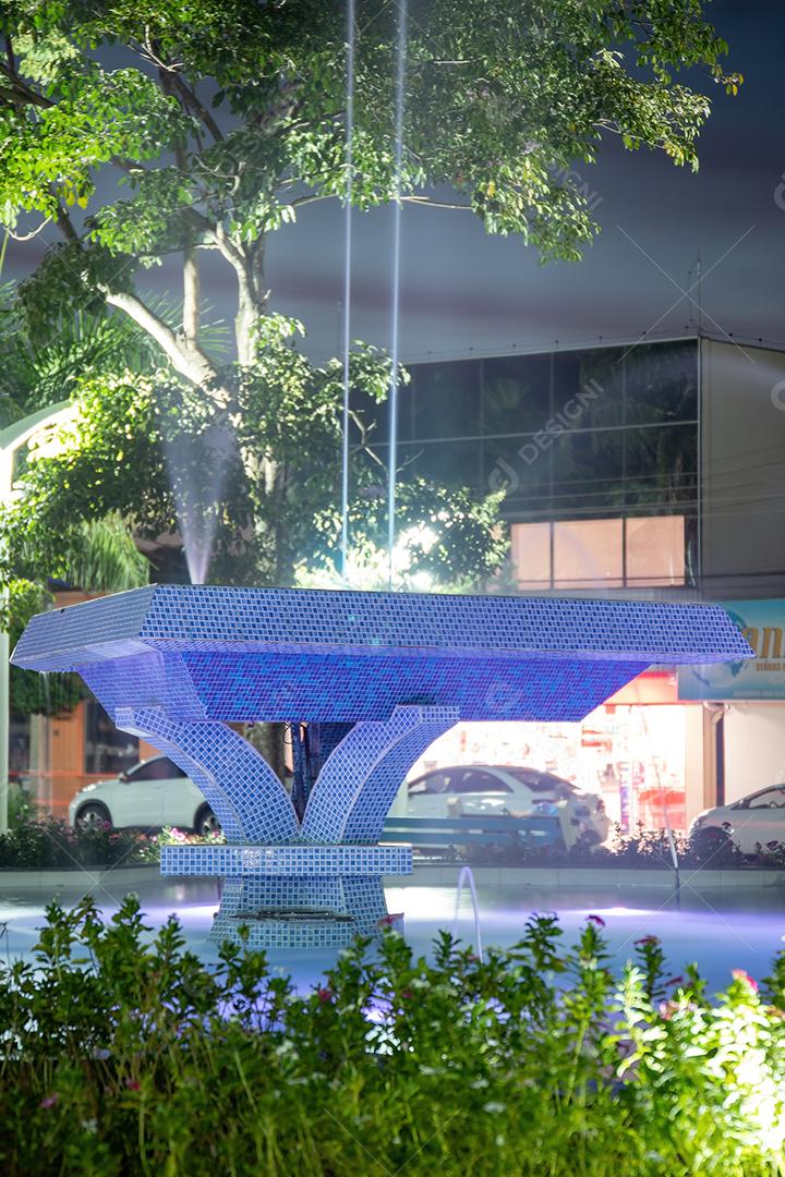 Fonte da Praça São José no centro de Cassilandia