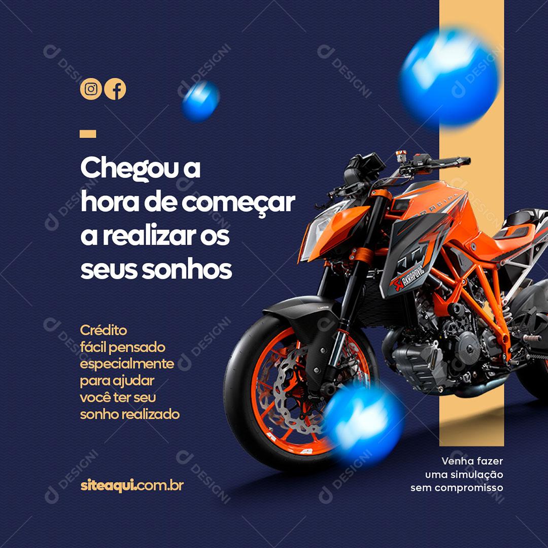 Social Media Concessionária Chegou A Hora A Realizar Seus Sonhos Consórcio Financiadora PSD Editável