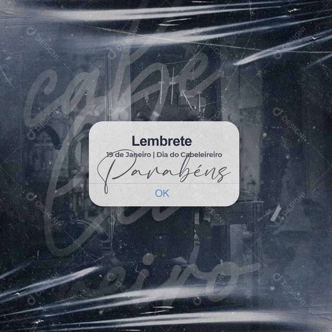 Social Media Dia Do Cabeleireiro 19 De Janeiro Parabéns PSD Editável