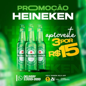 Distribuidora Promoção Heineken Aproveite Cerveja Social Media PSD Editável