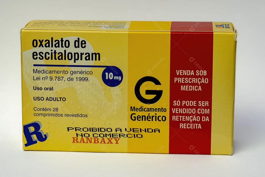 Caixas de Oxalato de Escitalopram na Medicina Psiquiátrica Imagem JPG